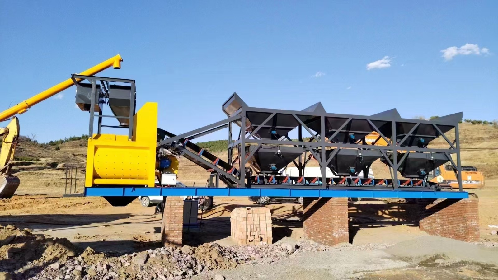 YC90型低出口移动强制式搅拌站